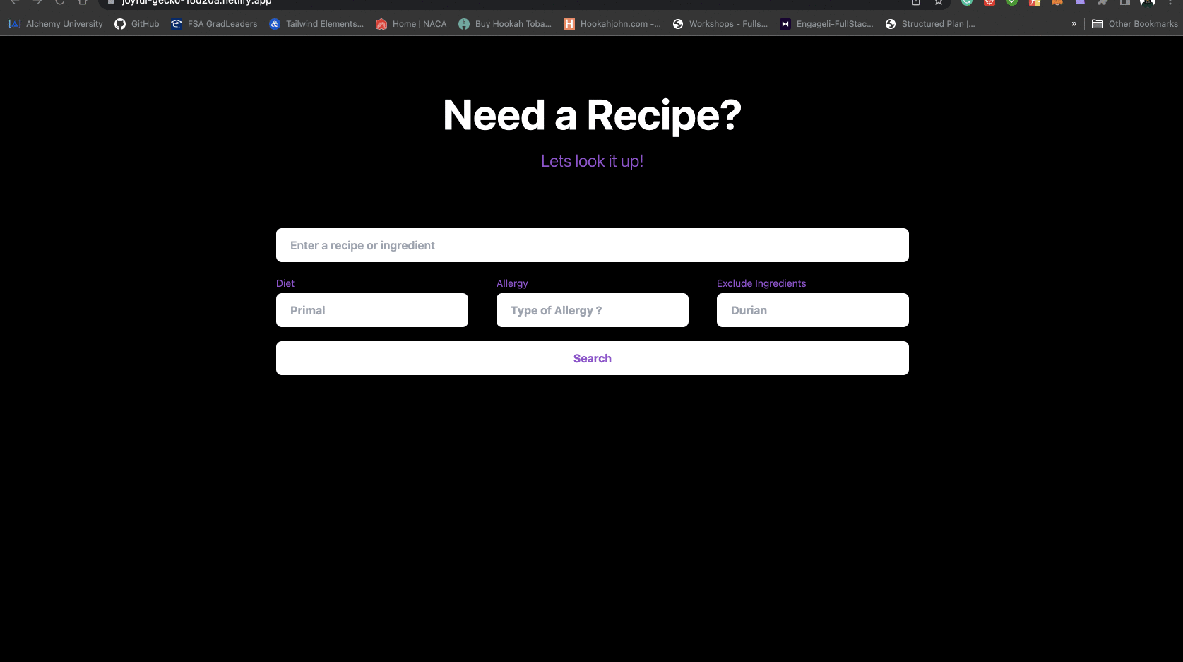 Recipe App Project